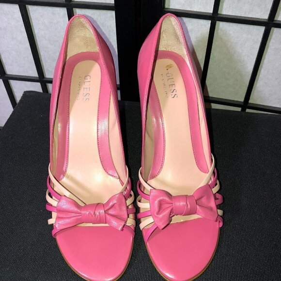 GUESS BY MARCIANO OPEN TOE HEELS SIZE 7.5M - Picture 1 of 4